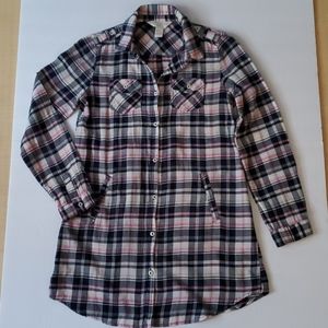 Cute Long sleeve Plaid Shirt/Tunic